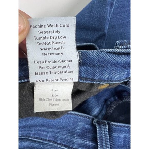 James Jeans Blue Denim High Rise The High Classic Skinny Ankle Jeans Size 27 - Picture 9 of 11